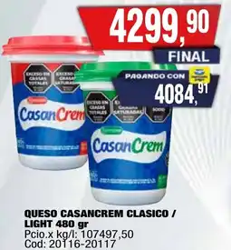 Maxiconsumo Casancrem queso clasico / light oferta