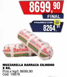 Maxiconsumo Barraza muzzarella cilindro oferta