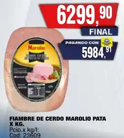 Maxiconsumo Marolio fiambre de cerdo pata oferta