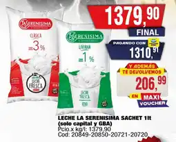 Maxiconsumo La serenisima leche sachet oferta