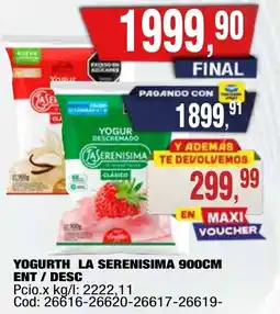 Maxiconsumo La serenisima yogurth oferta