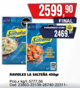 Maxiconsumo La salteña ravioles oferta