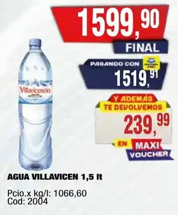 Maxiconsumo Villavicen agua oferta