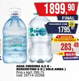Maxiconsumo Cordoba agua oferta