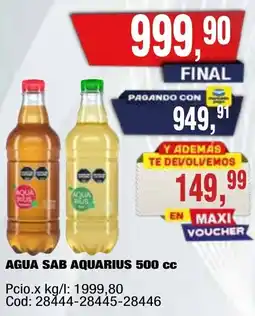 Maxiconsumo Aquarius agua sab oferta
