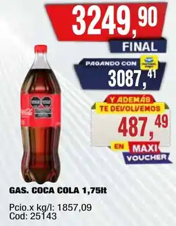 Maxiconsumo Coca cola gas. oferta