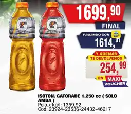 Maxiconsumo Gatorade isoton. oferta