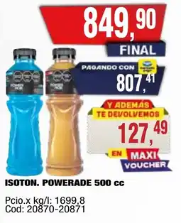 Maxiconsumo Powerade isoton. oferta