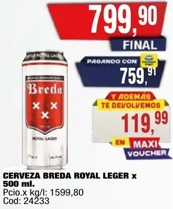Maxiconsumo Breda cerveza royal leger oferta