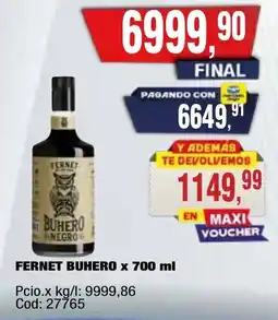 Maxiconsumo Buhero fernet oferta