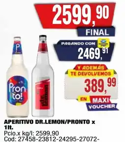 Maxiconsumo Dr.lemon/pronto aperitivo oferta