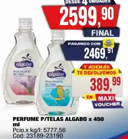 Maxiconsumo Algabo perfume p/telas oferta