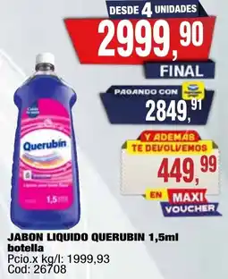 Maxiconsumo Querubin jabon liquido oferta