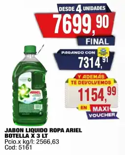 Maxiconsumo Ariel jabon liquido ropa botella oferta