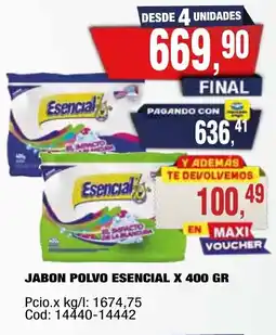 Maxiconsumo Esencial jabon polvo oferta