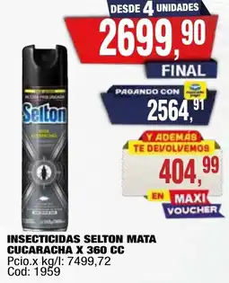 Maxiconsumo Selton insecticidas mata cucaracha oferta