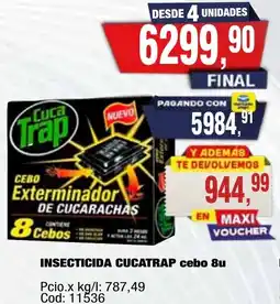Maxiconsumo Cucatrap insecticida cebo oferta