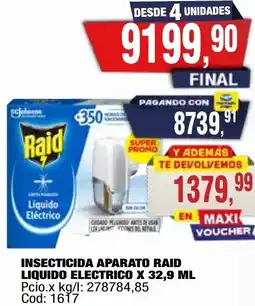 Maxiconsumo Raid insecticida aparato liquido electrico oferta