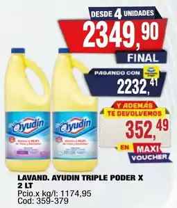 Maxiconsumo Ayudín lavand. triple poder oferta