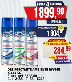 Maxiconsumo Ayudín desinfectante ambiente oferta