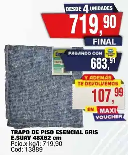 Maxiconsumo Trapo de piso esencial gris e.suav oferta