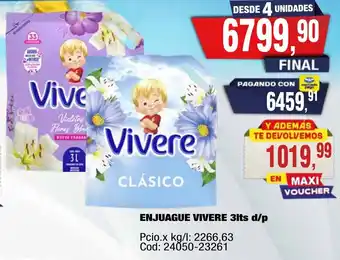 Maxiconsumo Vivere enjuague oferta