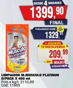 Maxiconsumo Mr.musculo limpiador platinun d/pack oferta