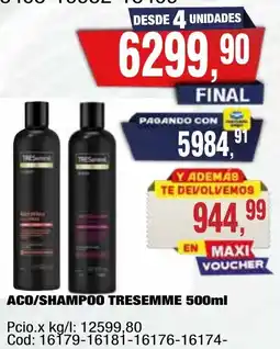 Maxiconsumo Tresemme aco/shampoo oferta