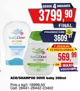 Maxiconsumo Dove aco/shampoo baby oferta