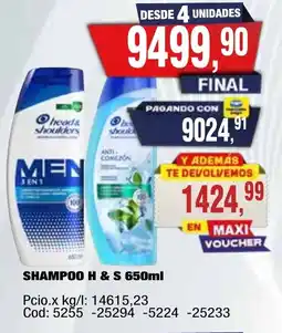 Maxiconsumo H & S shampoo oferta