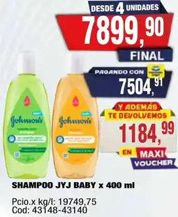 Maxiconsumo JyJ baby shampoo oferta