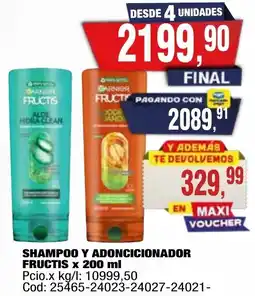 Maxiconsumo Fructis shampoo y adoncicionadshampoo y adoncicionador fructis oferta