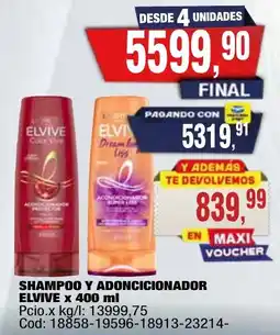 Maxiconsumo Elvive shampoo y adoncicionador oferta