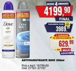 Maxiconsumo Dove antitranspirante oferta