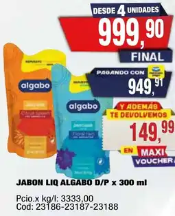 Maxiconsumo Algabo jabon liq d/p oferta