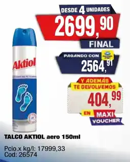 Maxiconsumo Aktiol talco aero oferta