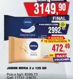 Maxiconsumo Nivea jabon oferta