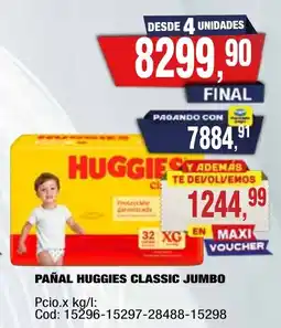 Maxiconsumo Huggies pañal classic jumbo oferta