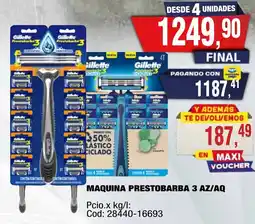 Maxiconsumo Maquina prestobarba 3 az/aq oferta