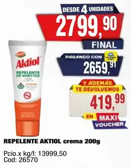 Maxiconsumo Aktiol repelente crema oferta