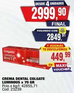 Maxiconsumo Colgate crema dental luminous oferta