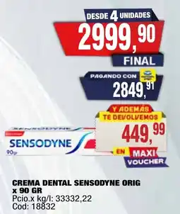Maxiconsumo Sensodyne crema dental orig oferta