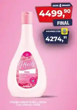Maxiconsumo Hinds crema rosa oferta