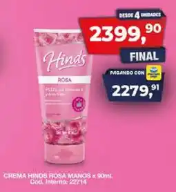 Maxiconsumo Hinds crema rosa manos oferta