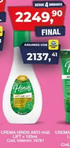 Maxiconsumo Hinds chema anti-age lift oferta