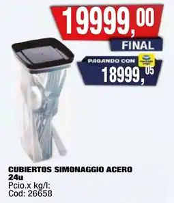 Maxiconsumo Cubiertos simonaggio acero oferta