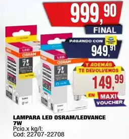 Maxiconsumo Osram/Ledvance lampara led oferta