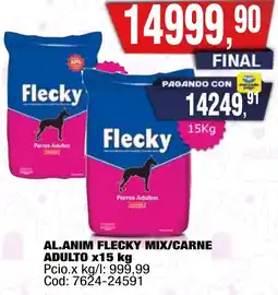 Maxiconsumo Flecky al.anim mix/carne adulto oferta