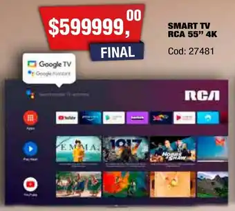 Maxiconsumo RCA smart tv 55" 4k oferta