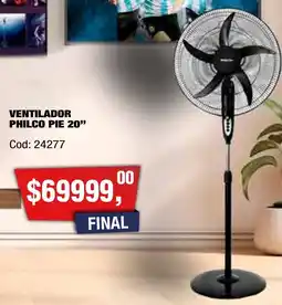 Maxiconsumo Philco ventilador pie 20" oferta
